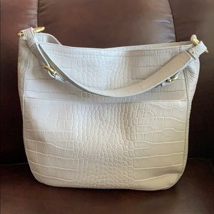Brahmin Croc Embossed leather Hobo